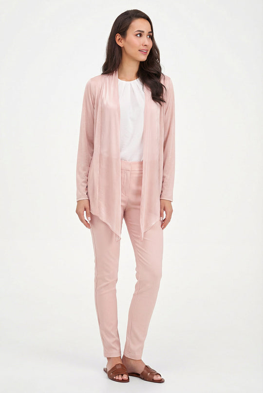 Women's Knit/Woven Combo Cardigan