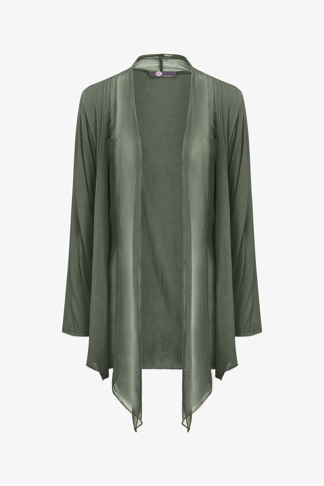 Women's Knit/Woven Combo Cardigan