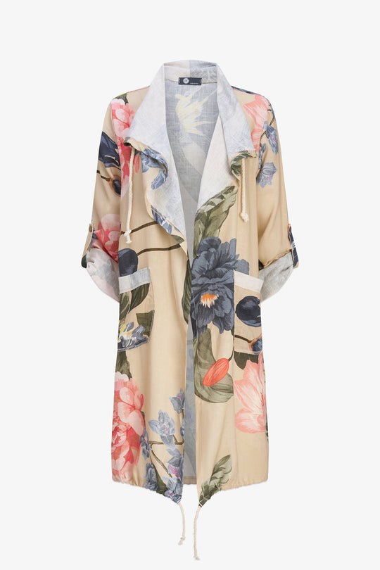 Women's Woven Linen Cardigan