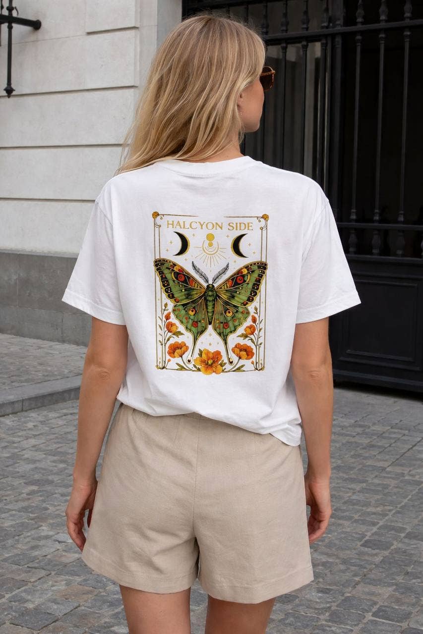 Boxy Butterfly Cotton Summer T-shirt