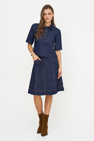 Women's Woven Skirt in 100% Cotton