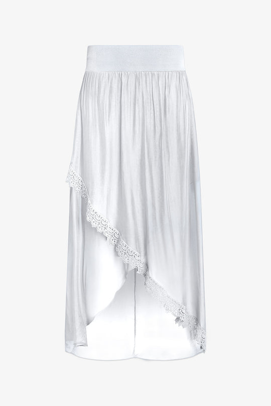 Women's Knit/Woven Combo Skirt