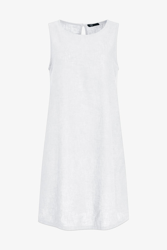Women's Woven Linen Tunic Dress