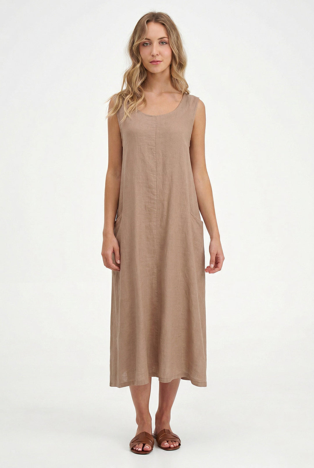 Women's Knit Woven Combo Dress
