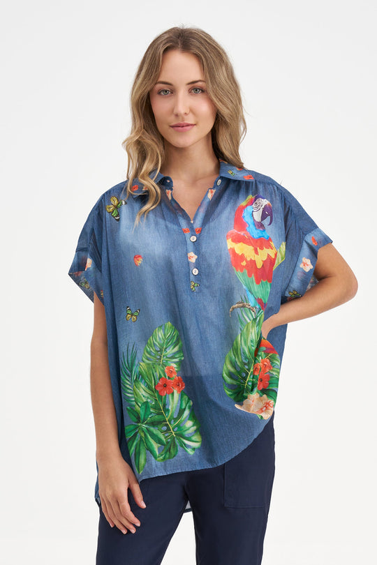 Women's Woven Tunic Top