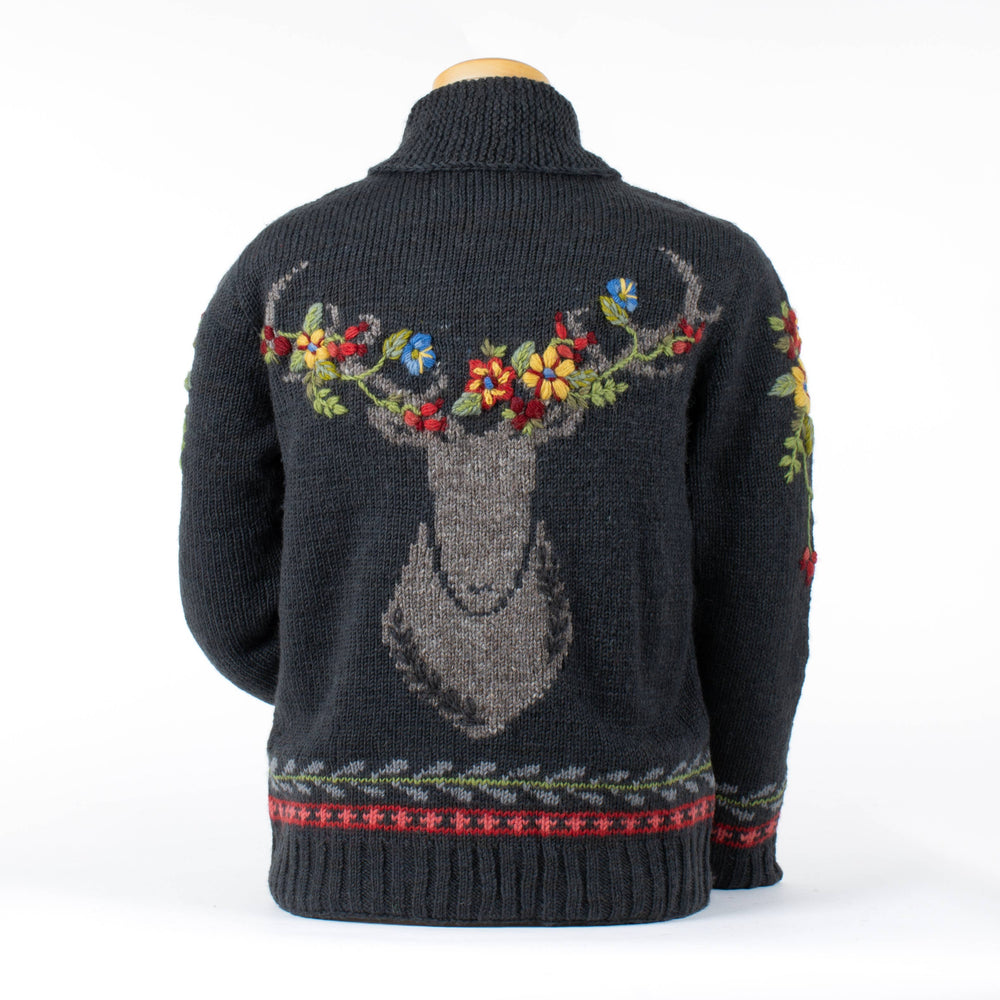 Hartley Knit Sweater with Floral Antler Design