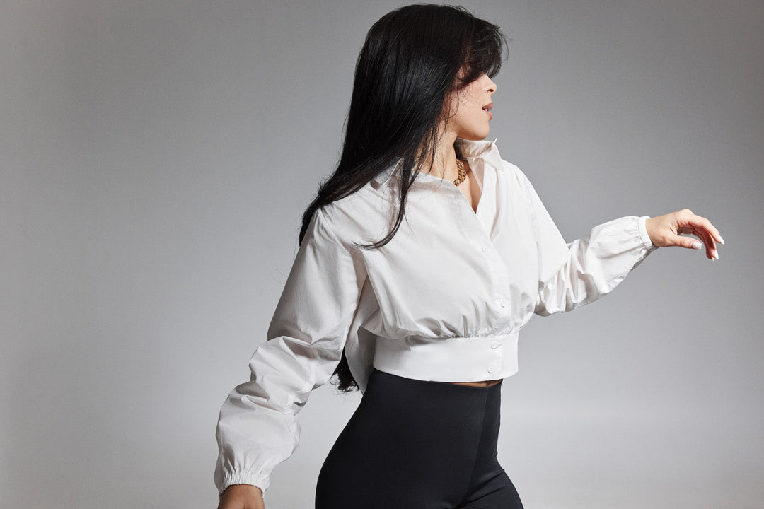 Waist Detail Shirt in 100% Cotton