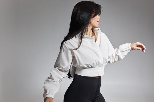 Waist Detail Shirt in 100% Cotton