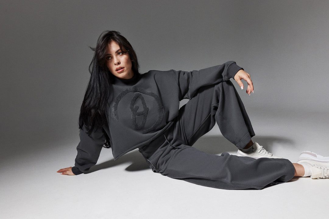 Terry Wide-Leg Pants in 100% Cotton/French Terry