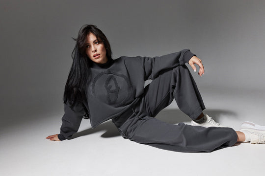 Terry Wide-Leg Pants in 100% Cotton/French Terry