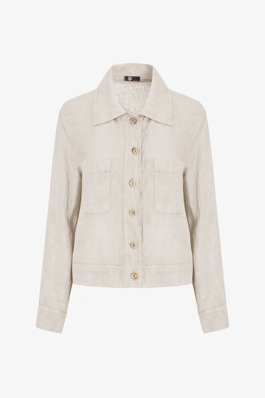 Women's Woven Linen Jacket
