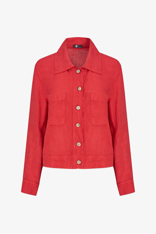 Women's Woven Linen Jacket