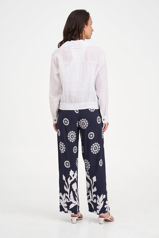 Women's Woven Linen Jacket