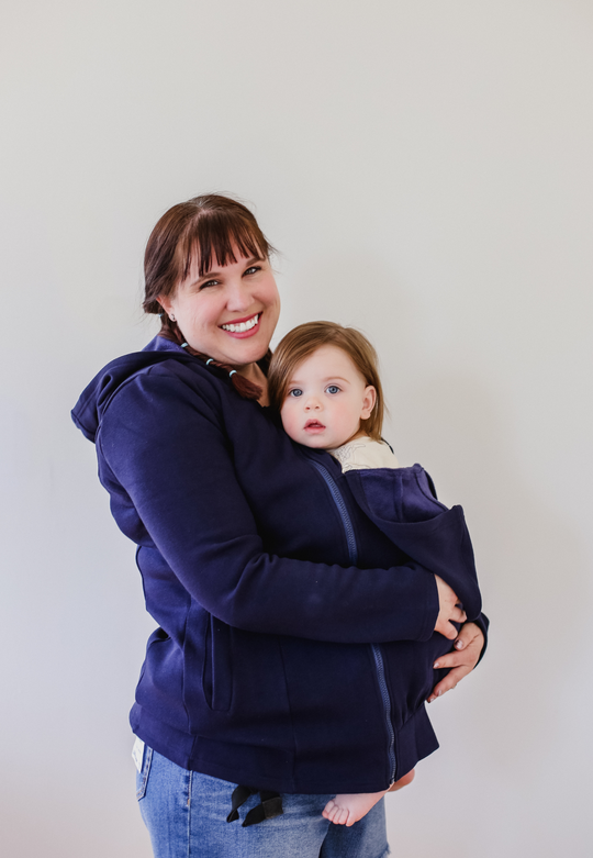 2-in-1 Fleece Baby Carrying Hoodie