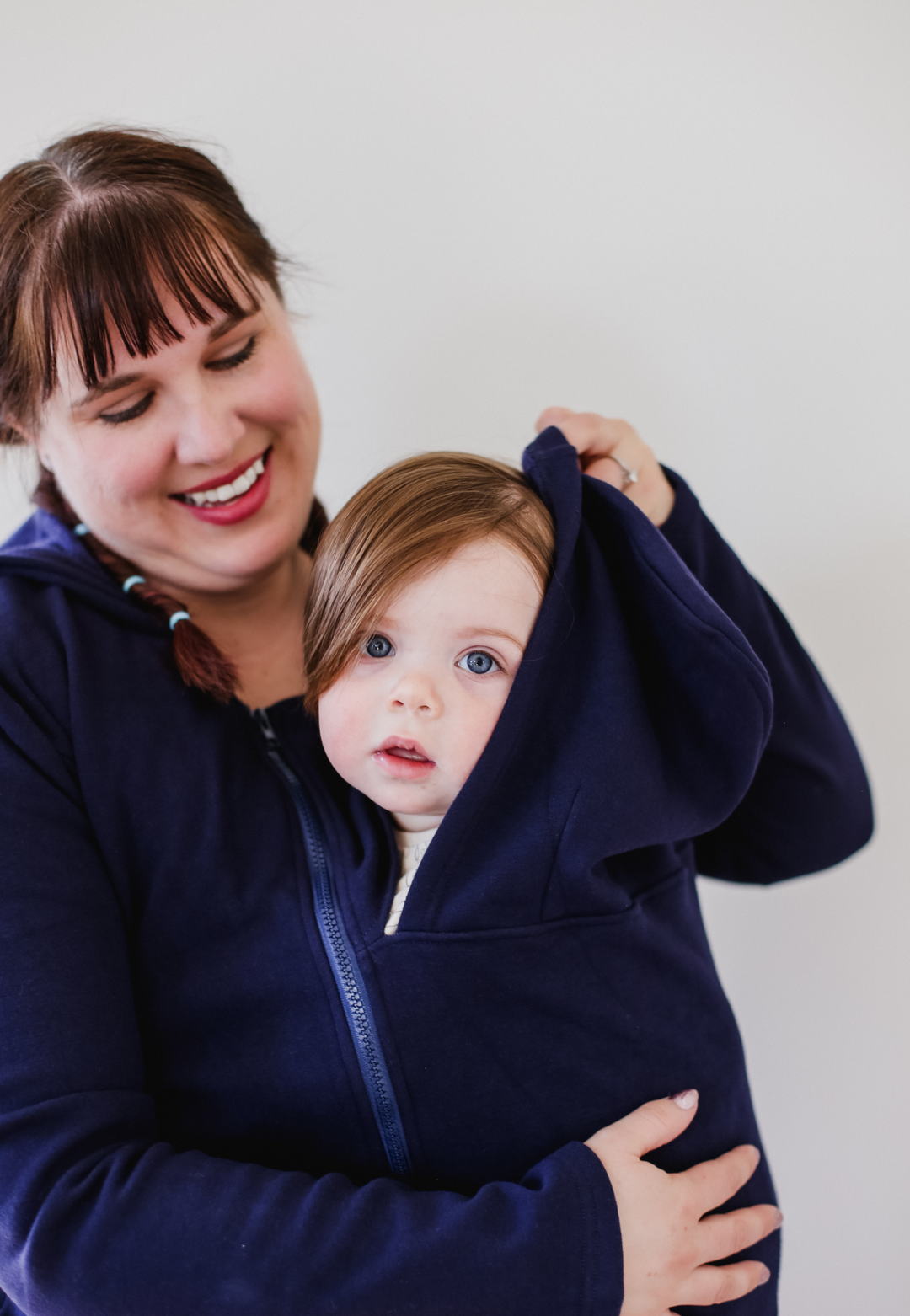 2-in-1 Fleece Baby Carrying Hoodie