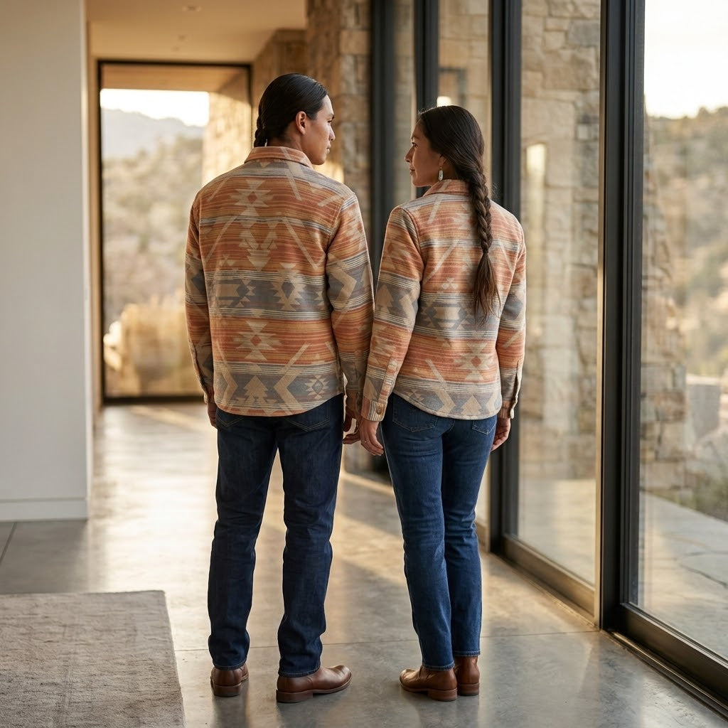 Light Blue and Orange Grand Canyon Jacket (Unisex)