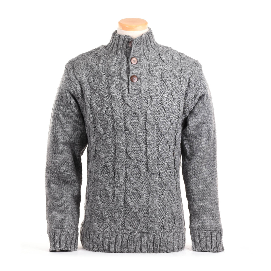 Connery - Cable Knit Wool Pullover Sweater