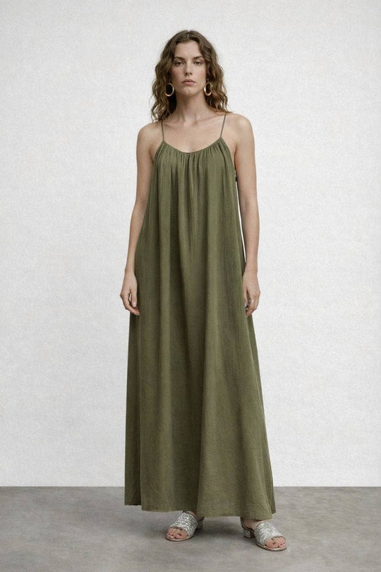 Maxi Muslin Slip Camisole Summer Dress