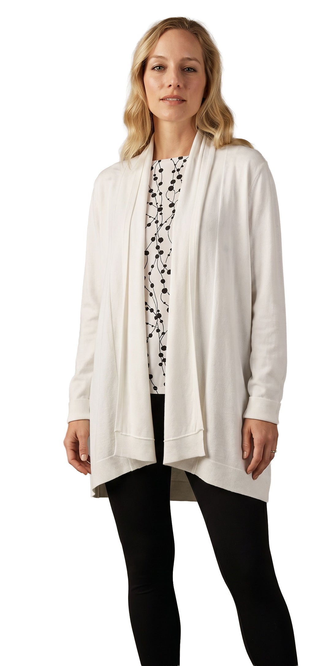 Nouveau cardigan drapé en bambou 