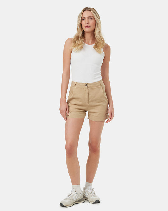 Pleated High Waisted Shorts