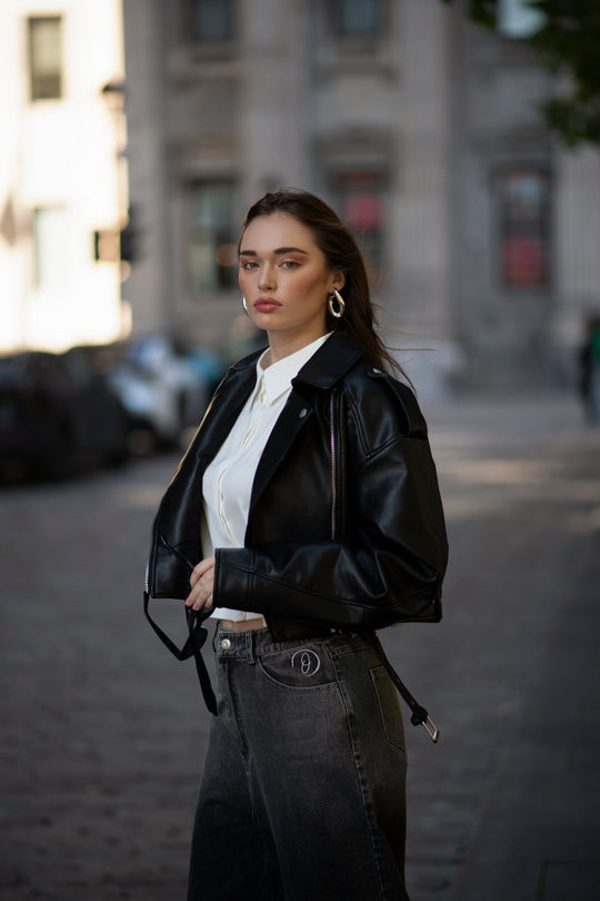 Satin long sleeve shirt