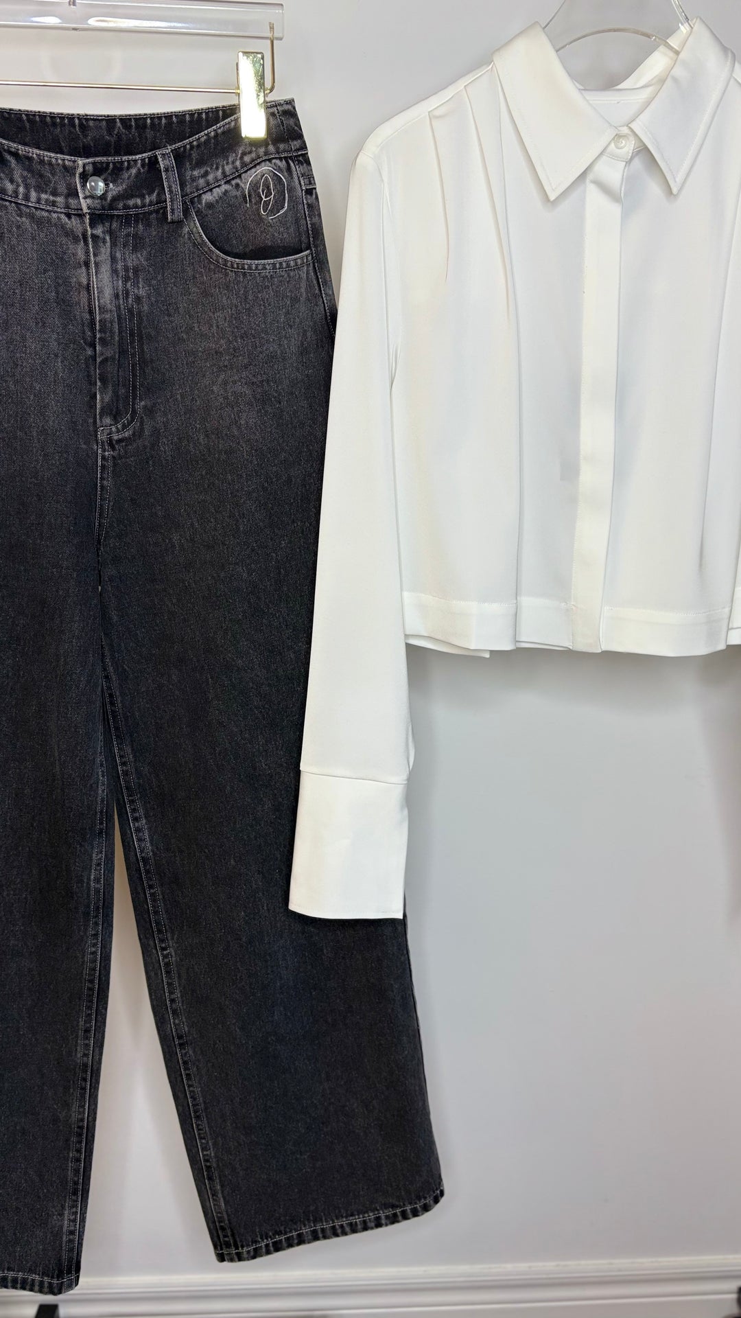 Satin long sleeve shirt
