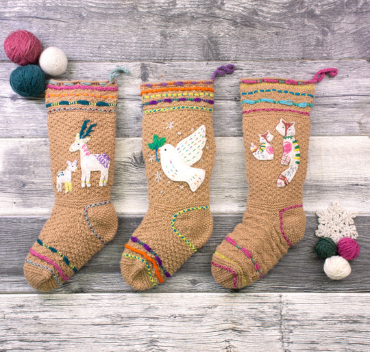Deerwood Knit Christmas Stocking