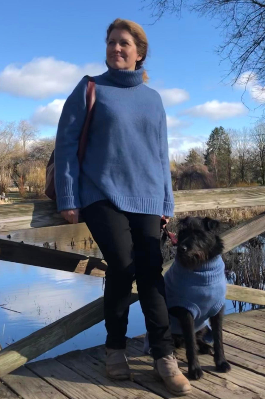 SOLD OUT Dog Walker Chunky Cowl Sweater