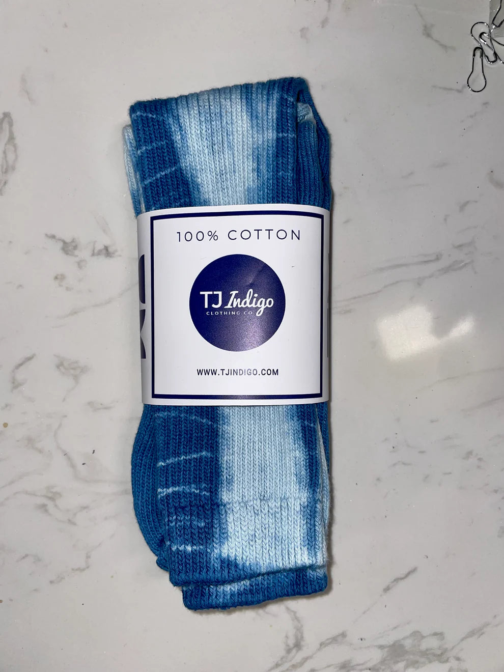 Natural Indigo Dyed 100% Cotton Unisex Socks