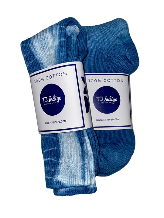 Natural Indigo Dyed 100% Cotton Unisex Socks