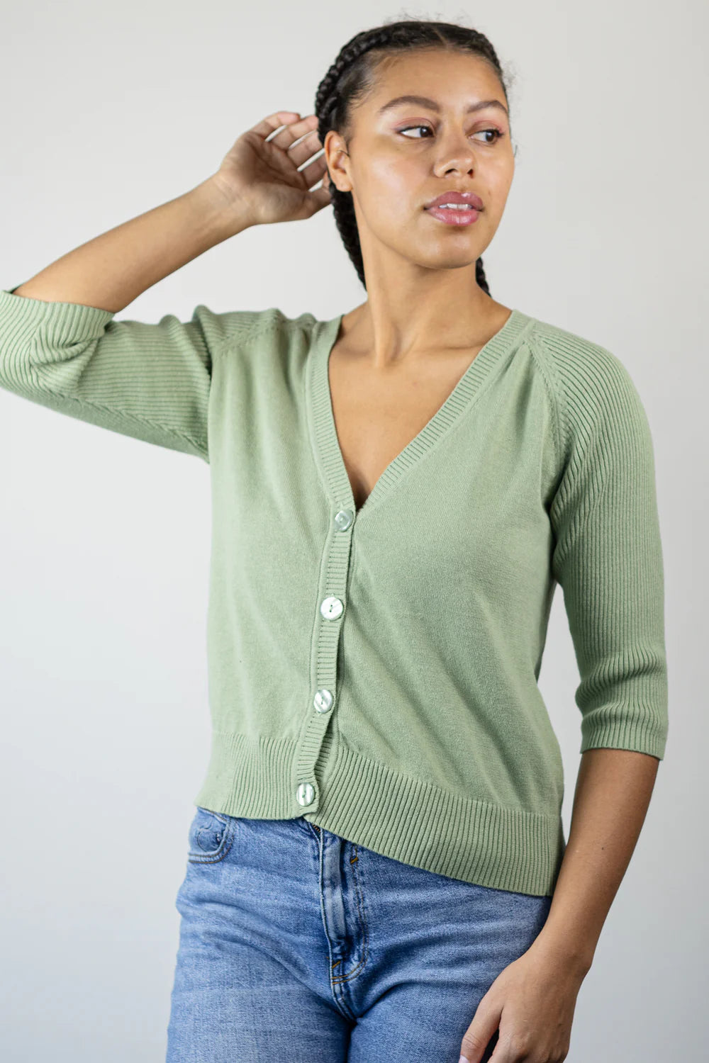 Button Front Light Cardigan