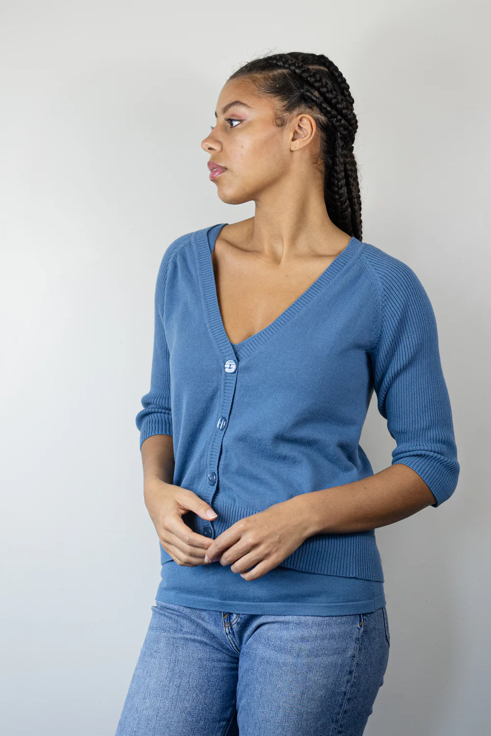Button Front Light Cardigan
