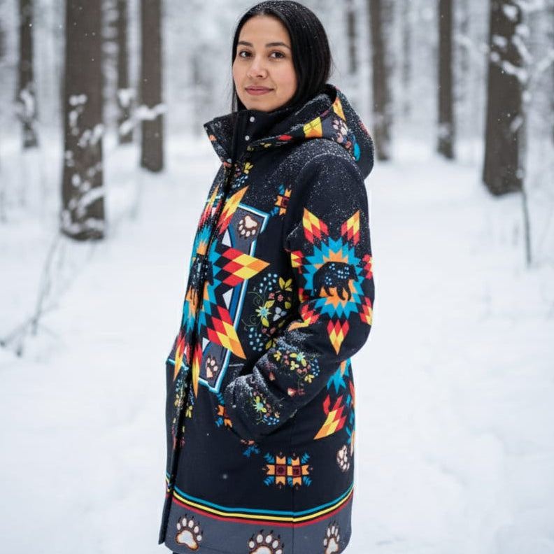 Midnight Bear 3/4-Length Coat
