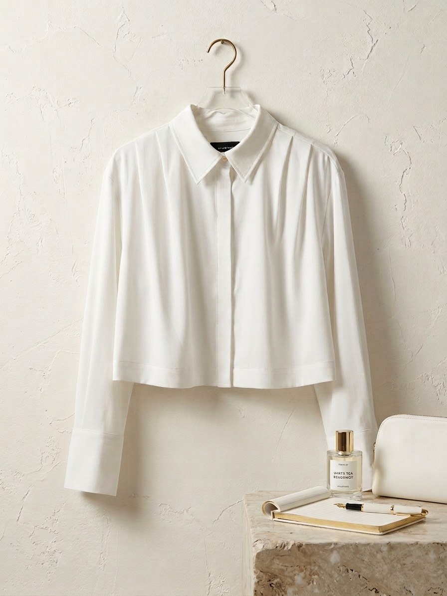 Satin long sleeve shirt