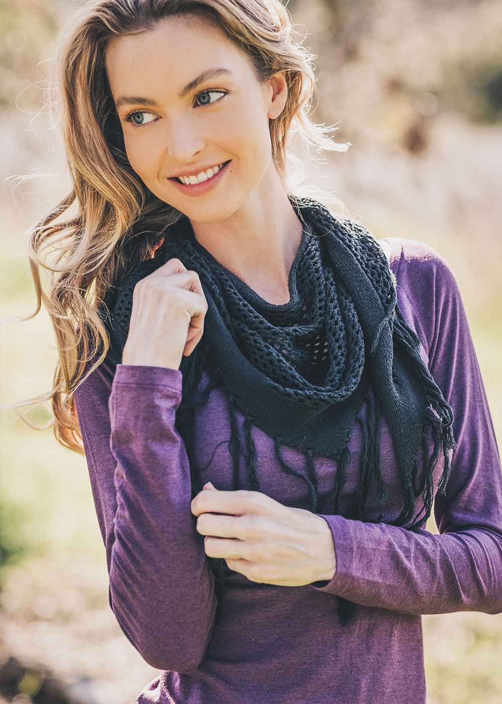 KUSH Scarf in Hemp & Cotton Knit