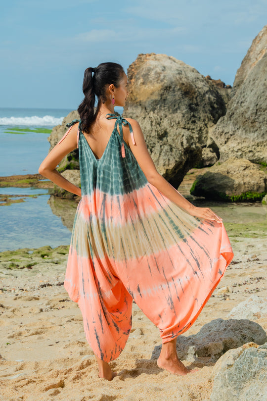 Tie Dye Stripe Romper - colours as shown