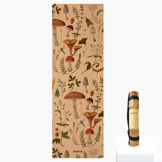 Myco Forest Cork Yoga Mat | Standard 4.5MM or X-Thick 6MM