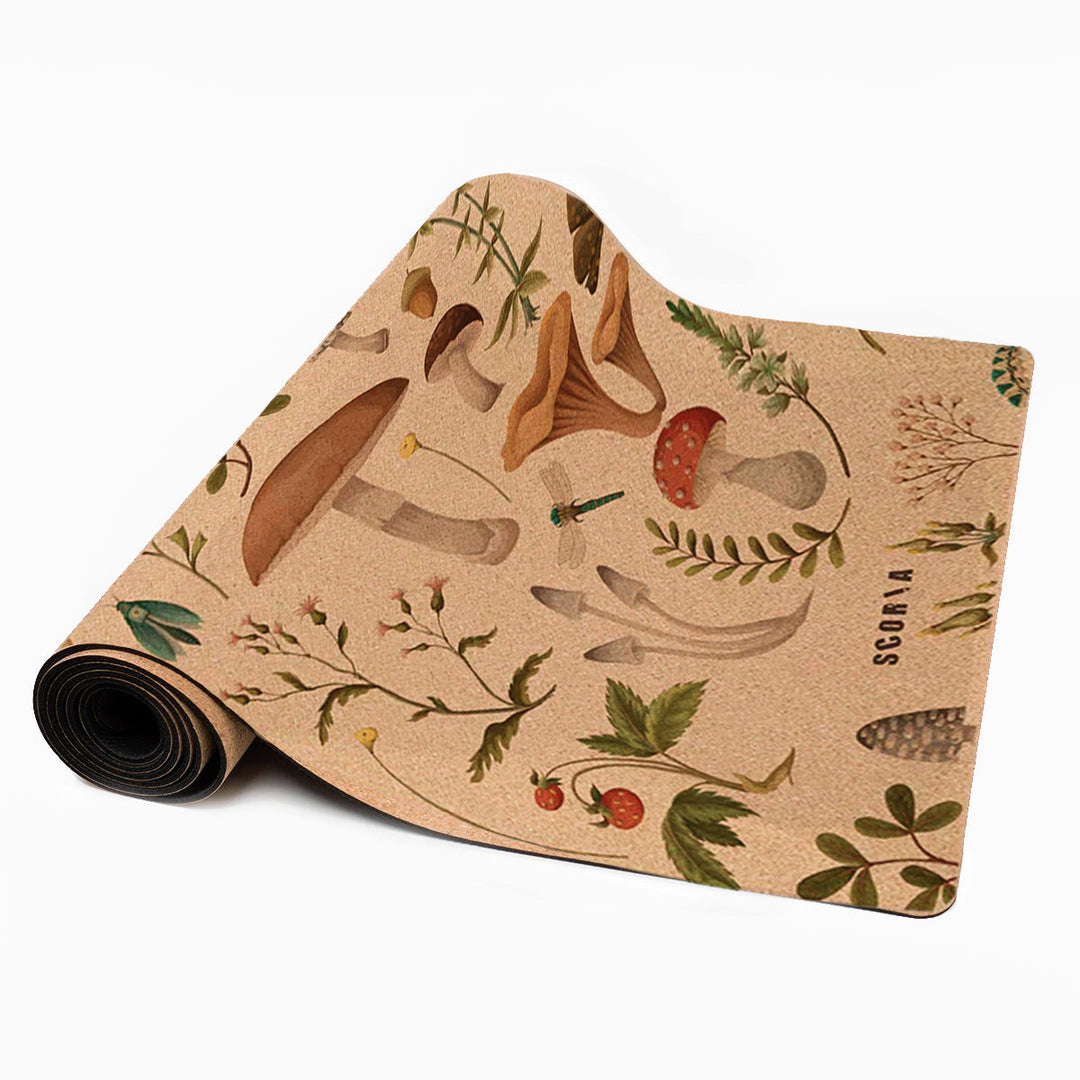 Myco Forest Cork Yoga Mat | Standard 4.5MM or X-Thick 6MM