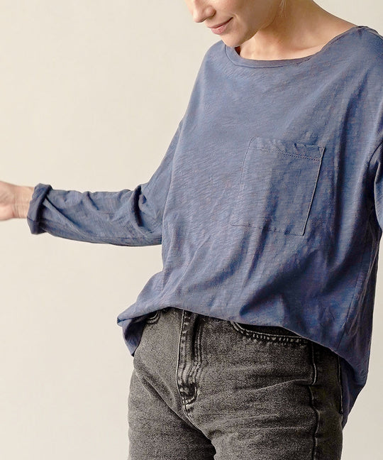 Organic Cotton Slub Tee in Snow White