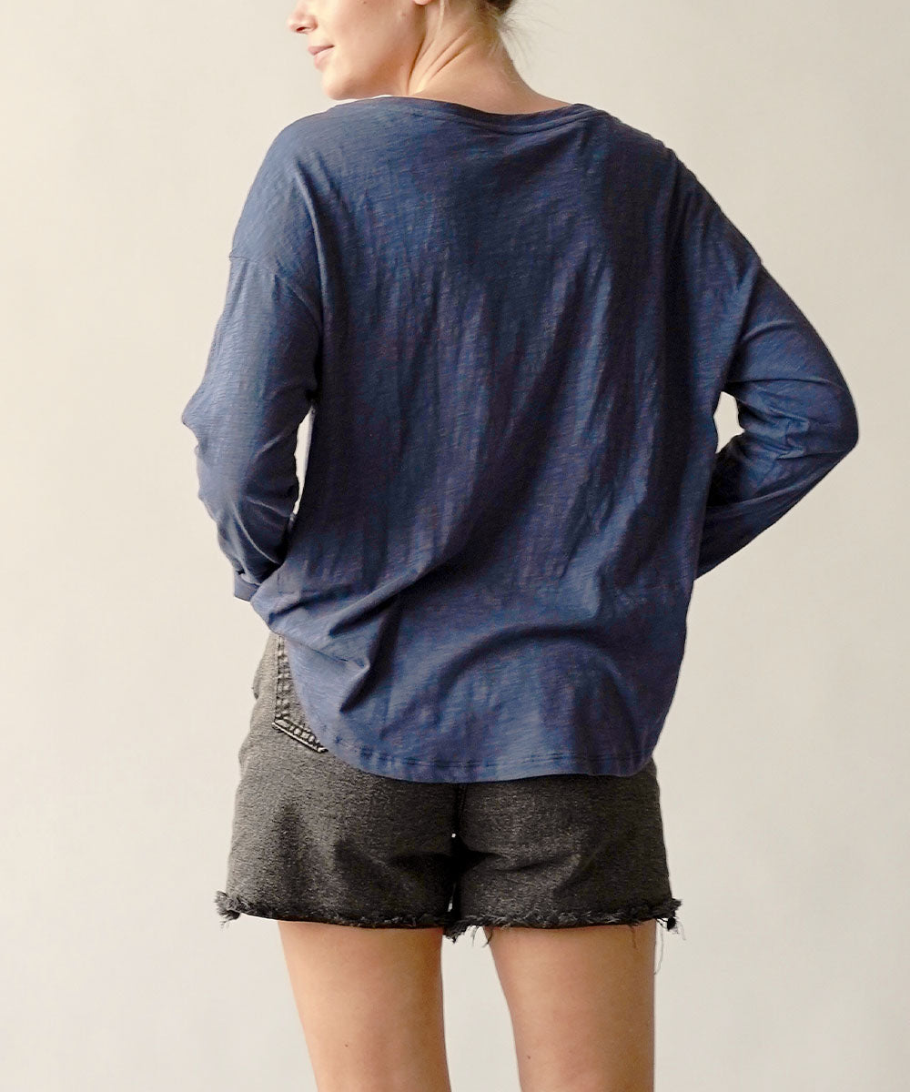 Organic Cotton Slub Tee in Snow White