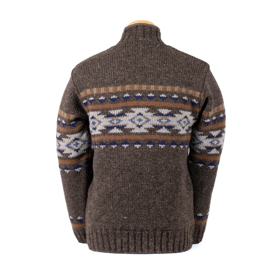 Austin Western Zip Cardigan - Hand Crafted Pure Wool Sweater - UNISEX