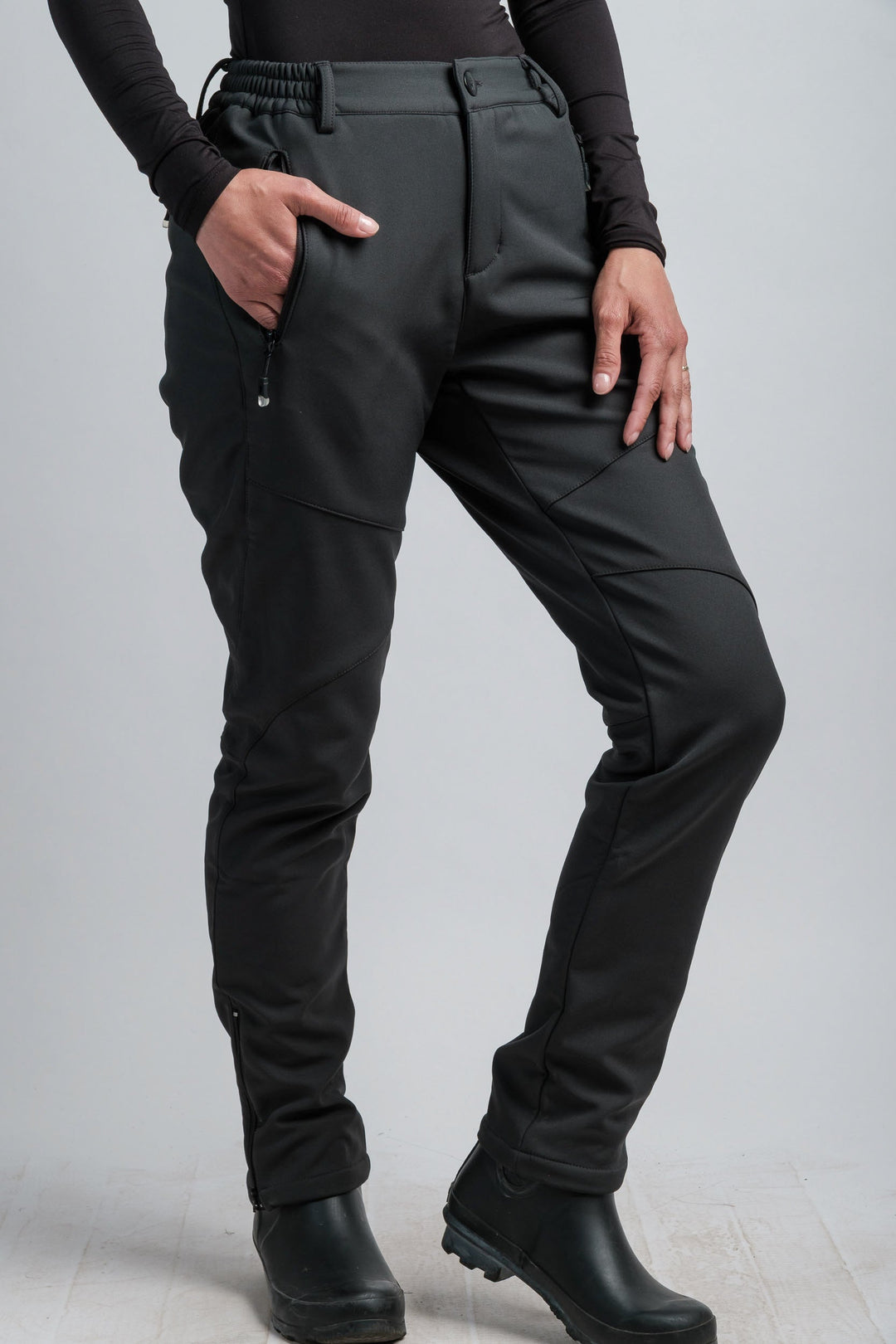 Women's Gray High Waist V2 Adventure Water Resistant Pants