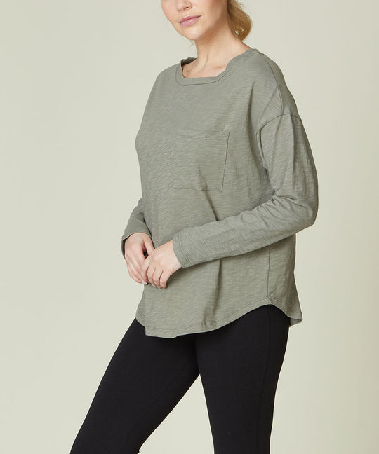 Organic Cotton Slub Tee in Snow White