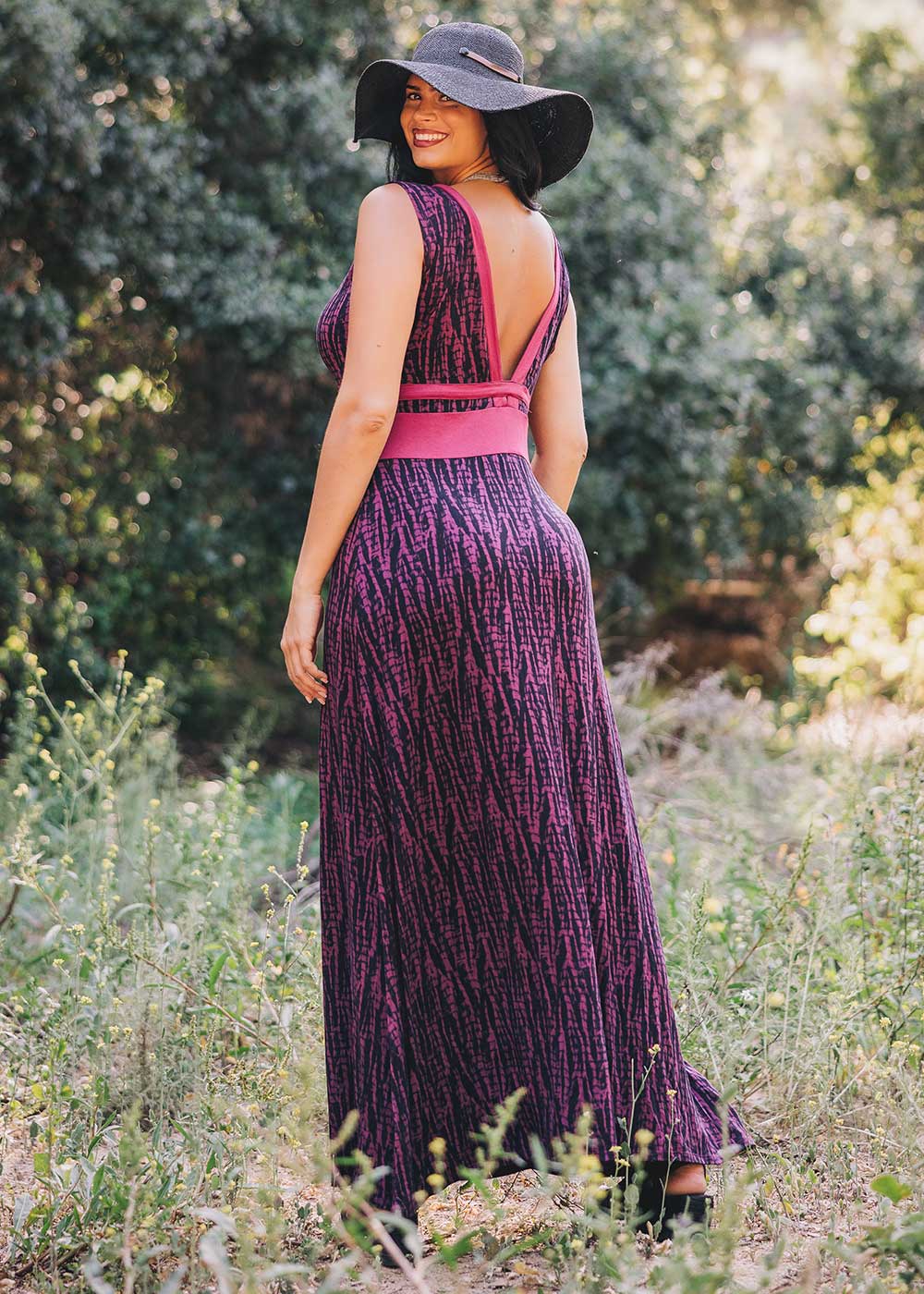 PERSEPHONE DRESS in Hemp Shibori