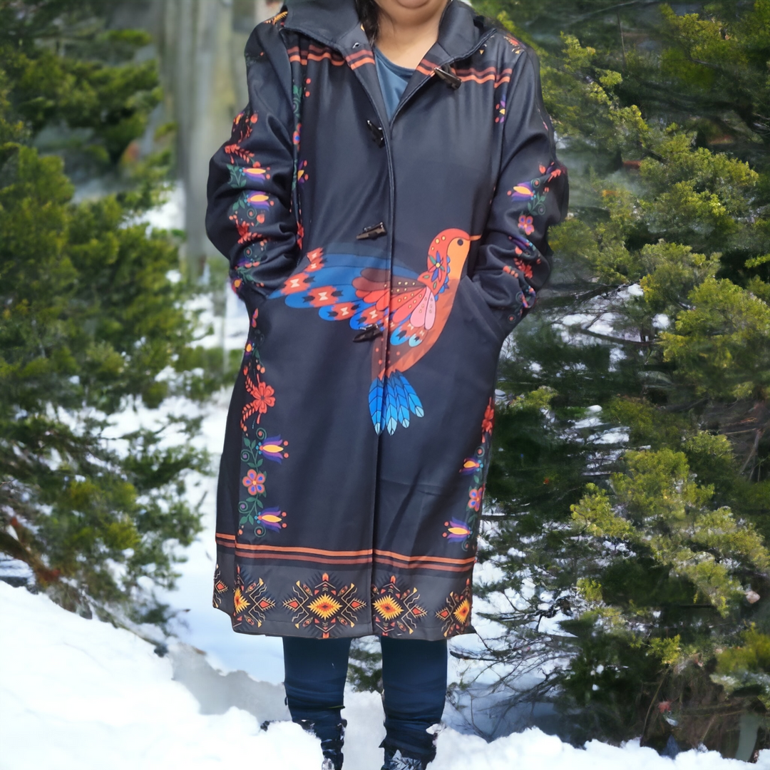 Hummingbird - black- Long Coat