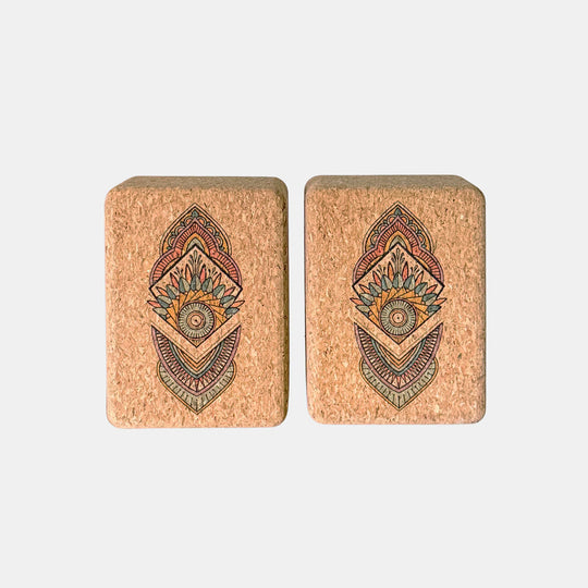 Mandala Handstand &amp; Hand Balancing Cork Blocks | 100% Natural