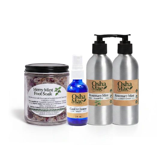 Mint &amp; Fresh Bundle – Foot Soak, Cleanse Spray &amp; Hair Care