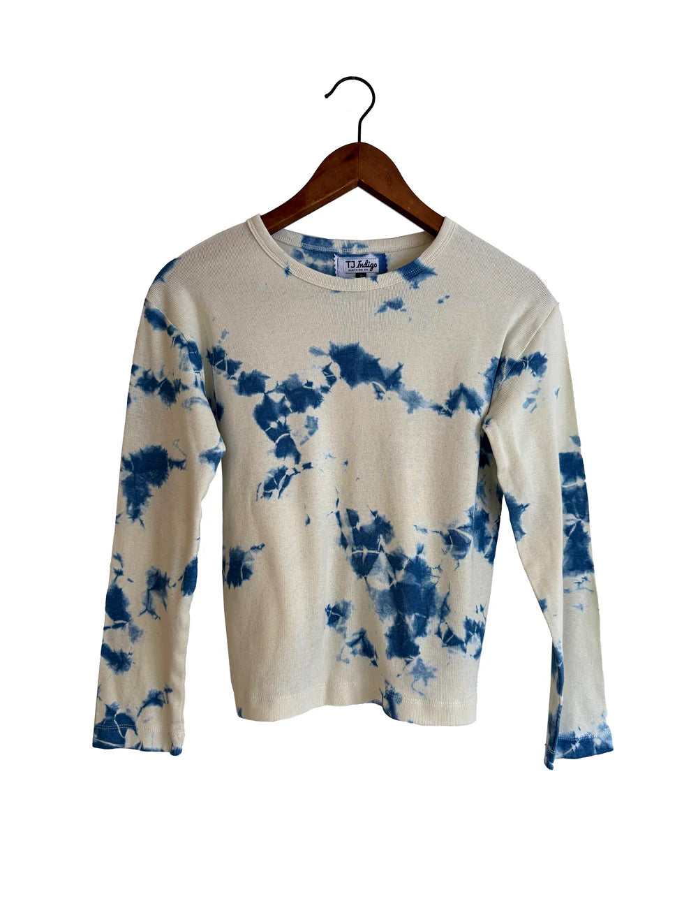 Linen-blend Crewneck T-Shirt w/long sleeves