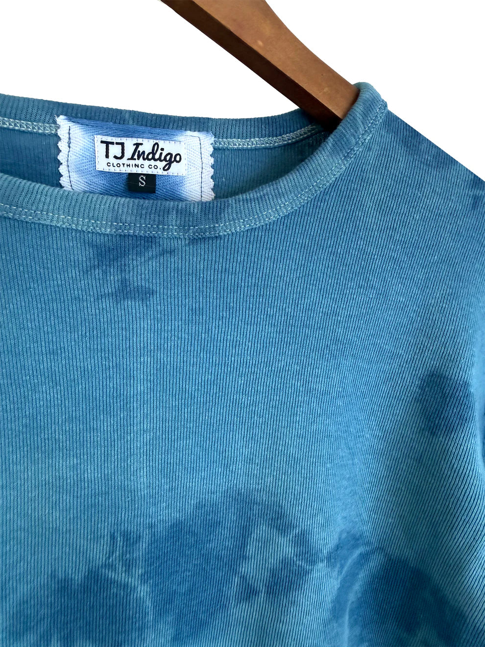 Linen-blend Crewneck T-Shirt w/long sleeves