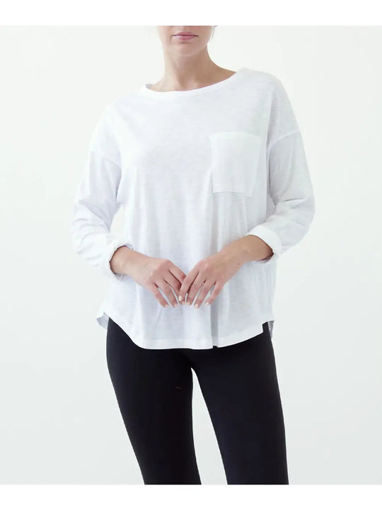 Organic Cotton Slub Tee in Snow White